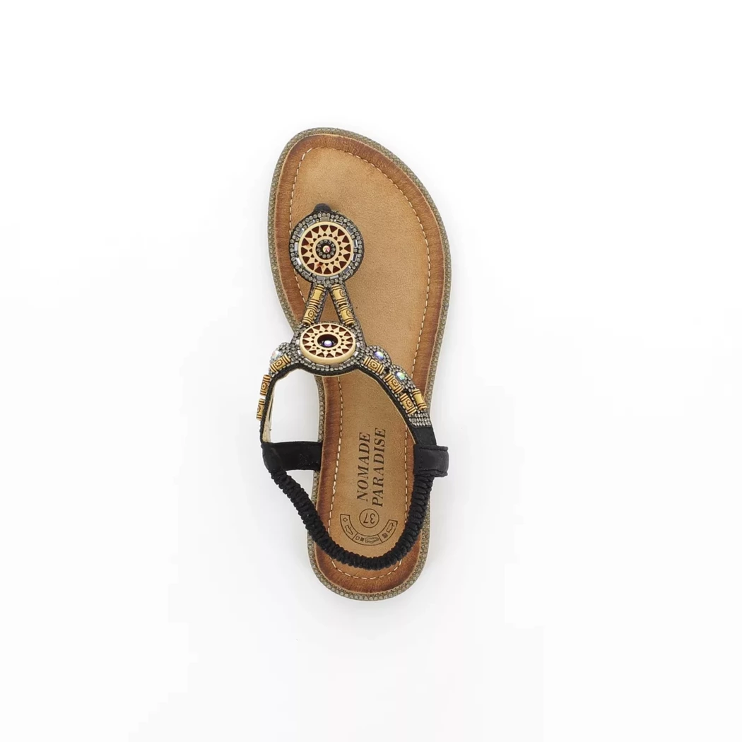 Image (6) de la chaussures Nomade Paradise - Sandales et Nu-Pieds Noir en Cuir synthétique