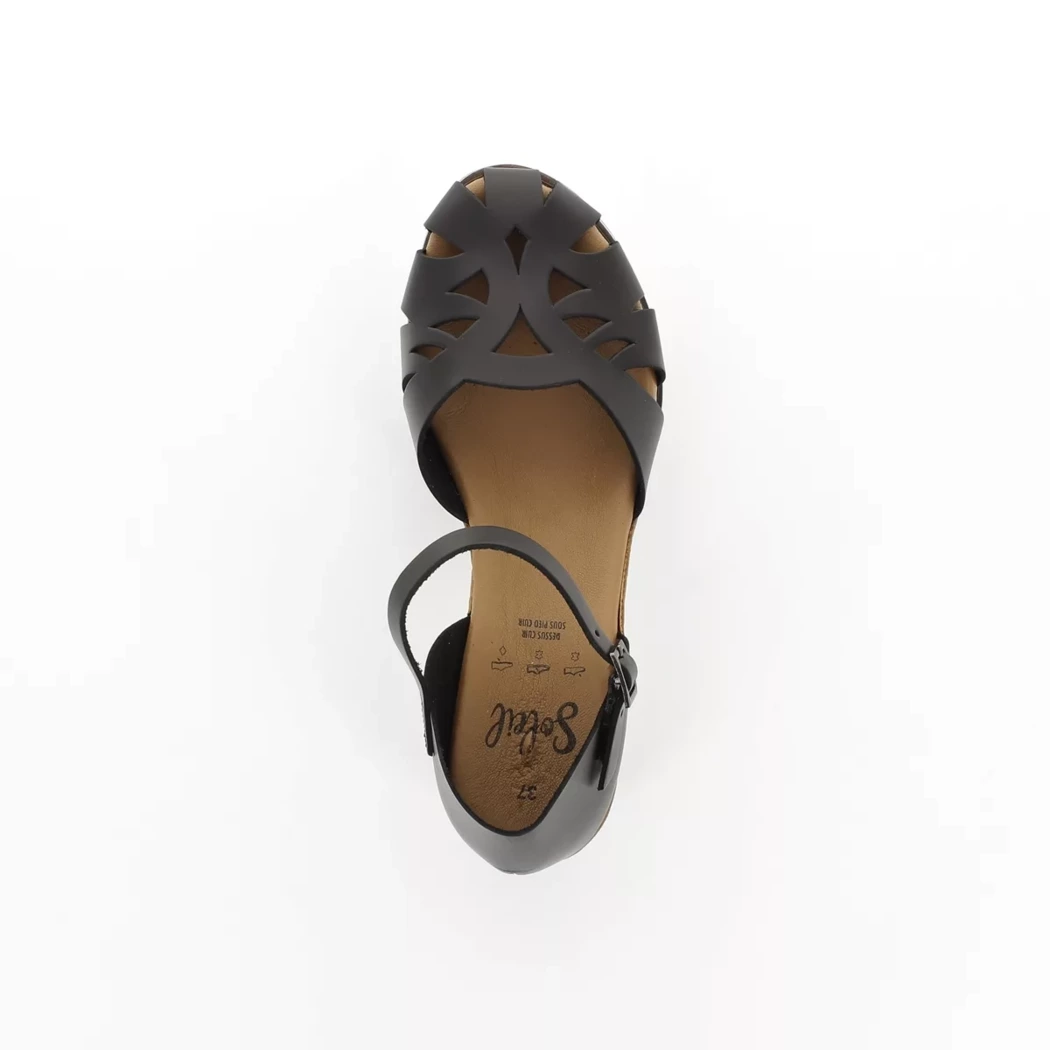 Image (6) de la chaussures Soleil - Escarpins Noir en Cuir