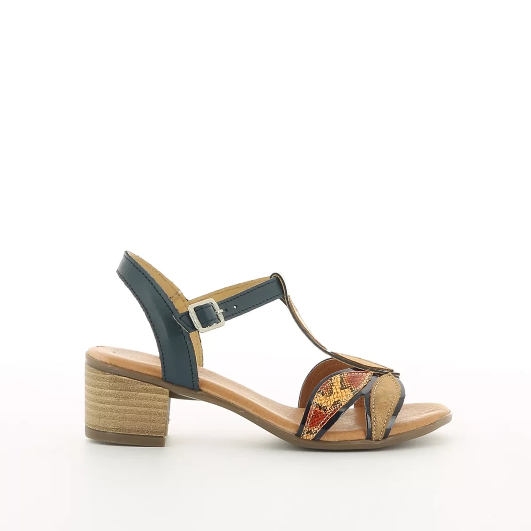 Image (2) de la chaussures Sunny Sunday - Sandales et Nu-Pieds Bleu en Cuir