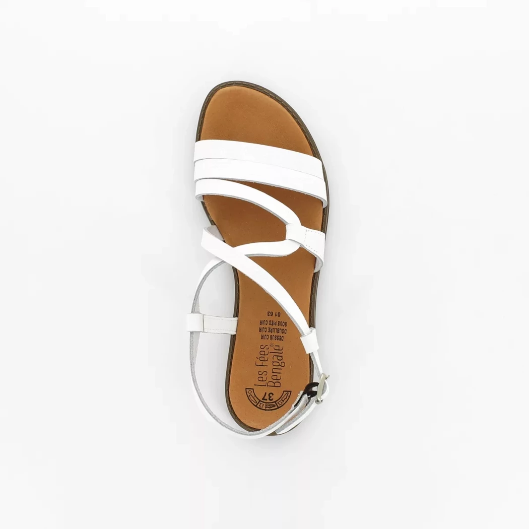 Image (6) de la chaussures Les F?es de Bengale - Sandales et Nu-Pieds Blanc en Cuir