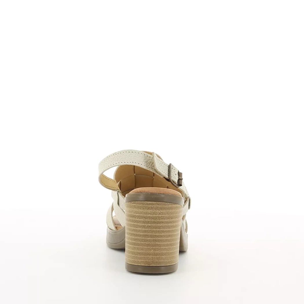 Image (3) de la chaussures Fleur de Safran - Sandales et Nu-Pieds Beige en Cuir