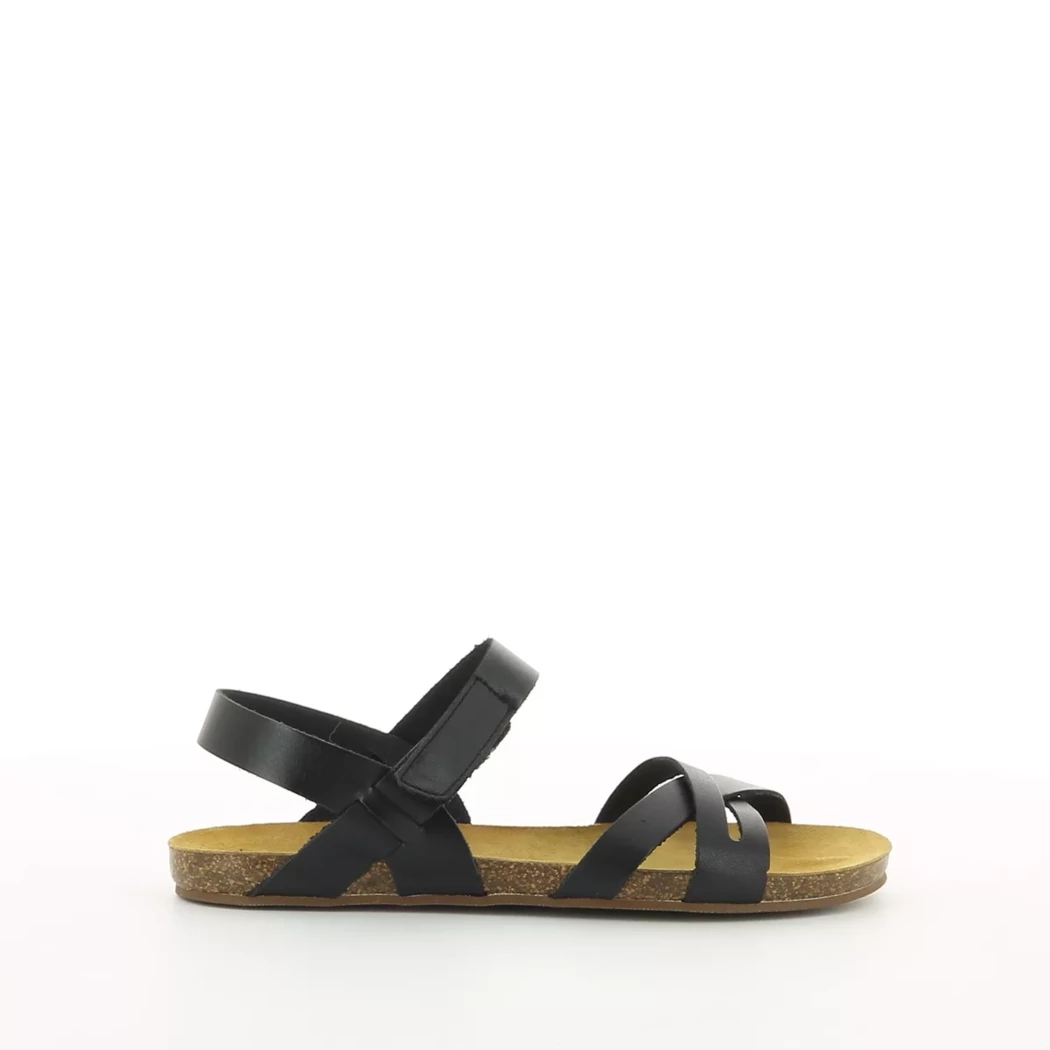 Image (2) de la chaussures Simplement B - Sandales et Nu-Pieds Noir en Cuir