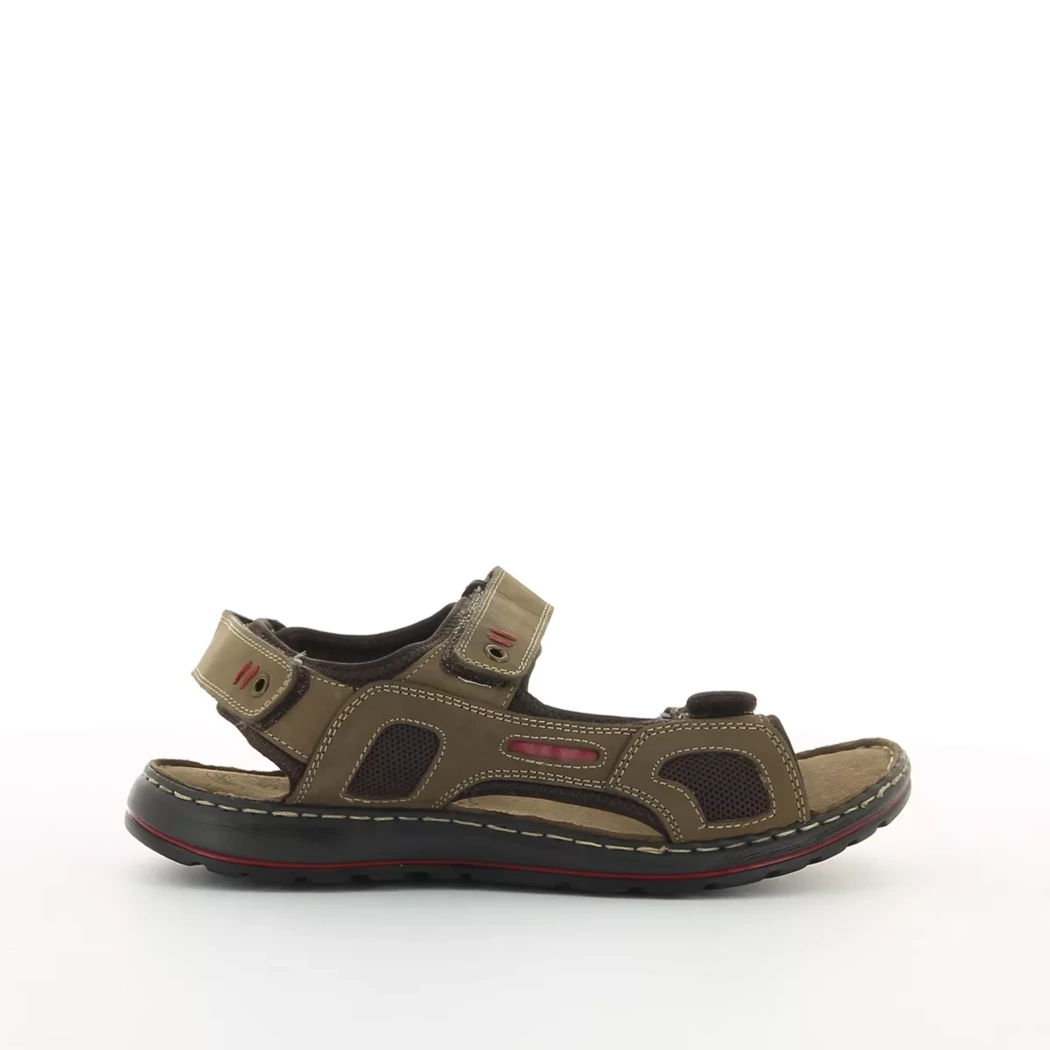 Image (2) de la chaussures Trek Stone - Sandales et Nu-Pieds Marron en Cuir et textile
